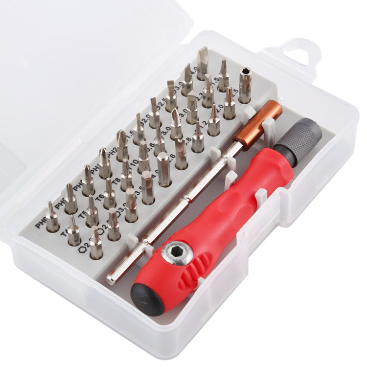 32-in-1 CRV Steel Mobile Phone Disassembly Repair Tool Multi-function Combination Screwdriver Set(Red) - free shipping - PMC TechLife - Order now!