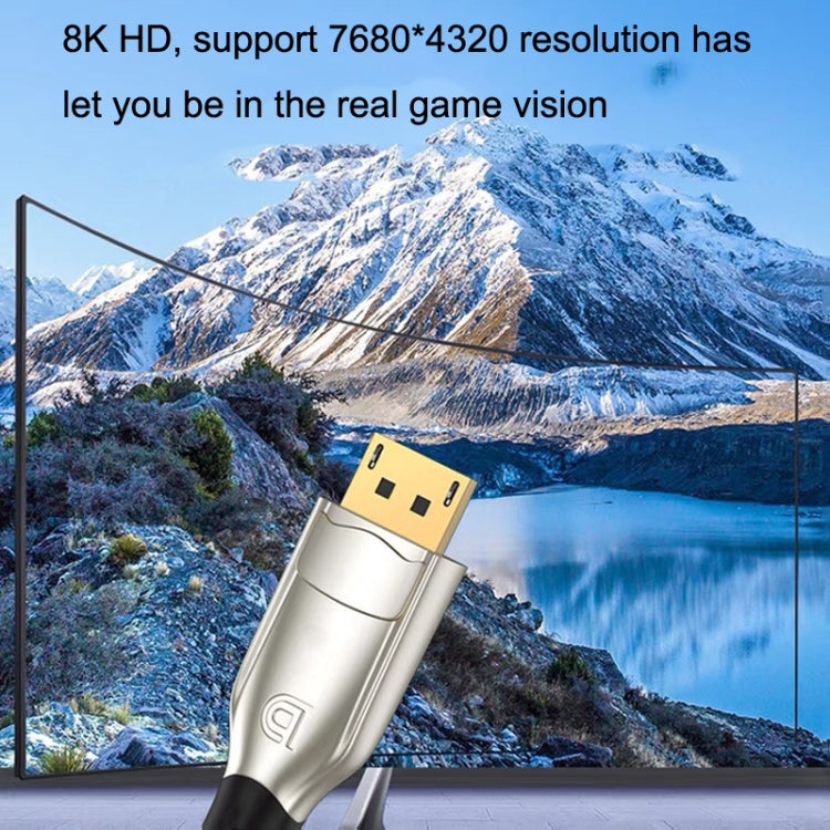 2m 1.4 Version DP Cable Gold-Plated Interface 8K High-Definition Display Computer Cable OD6.0MM 30AWG With Nylon Mesh(Black) -  by PMC Jewellery | Online Shopping South Africa | PMC Jewellery | Buy Now Pay Later Mobicred