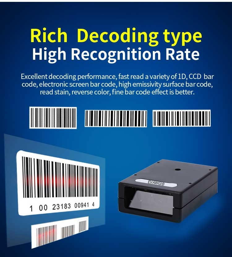 EVAWGIB DL-X720 Red Light 1D Barcode Scanning Recognition Engine, Interface:USB - free shipping - PMC TechLife - Order now!