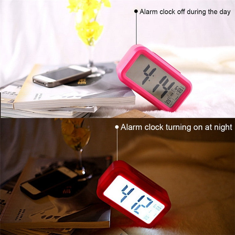 Temperature Type Lazy Snooze Alarm Mute Backlit Electronic Clock(Black) - Alarm Clocks by PMc TechLife | Online Shopping South Africa | PMc TechLife | Buy Now Pay Later Mobicred