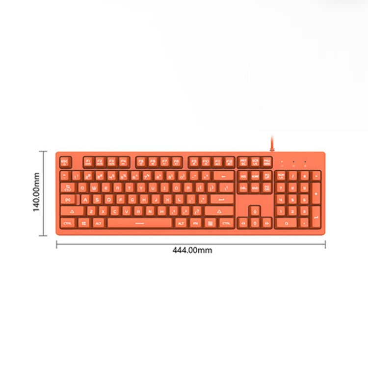 Ajazz DKS100 104 Keys Office Luminous Game Tea Axis Mechanical Keyboard, Cable Length: 1.5m(Orange) - Wired Keyboard by Ajazz | Online Shopping South Africa | PMC Jewellery | Buy Now Pay Later Mobicred