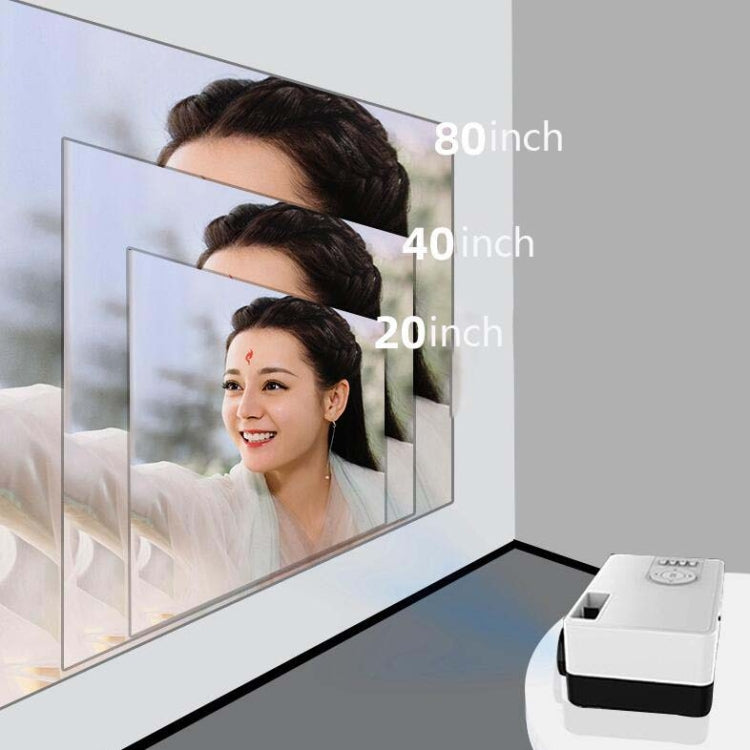 S261/J16 Home Mini HD 1080P Portable LED Projector, Support TF Card / AV / U Disk, Plug Specification:US Plug(Blue White) - Mini Projector by PMC Jewellery | Online Shopping South Africa | PMC Jewellery | Buy Now Pay Later Mobicred