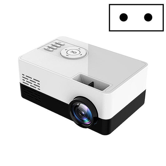 S261/J16 Home Mini HD 1080P Portable LED Projector, Support TF Card / AV / U Disk, Plug Specification:EU Plug(White Black) - Mini Projector by PMC Jewellery | Online Shopping South Africa | PMC Jewellery | Buy Now Pay Later Mobicred