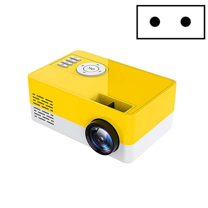 S261/J16 Home Mini HD 1080P Portable LED Projector, Support TF Card / AV / U Disk, Plug Specification:EU Plug(Yellow White) - Mini Projector by PMC Jewellery | Online Shopping South Africa | PMC Jewellery | Buy Now Pay Later Mobicred