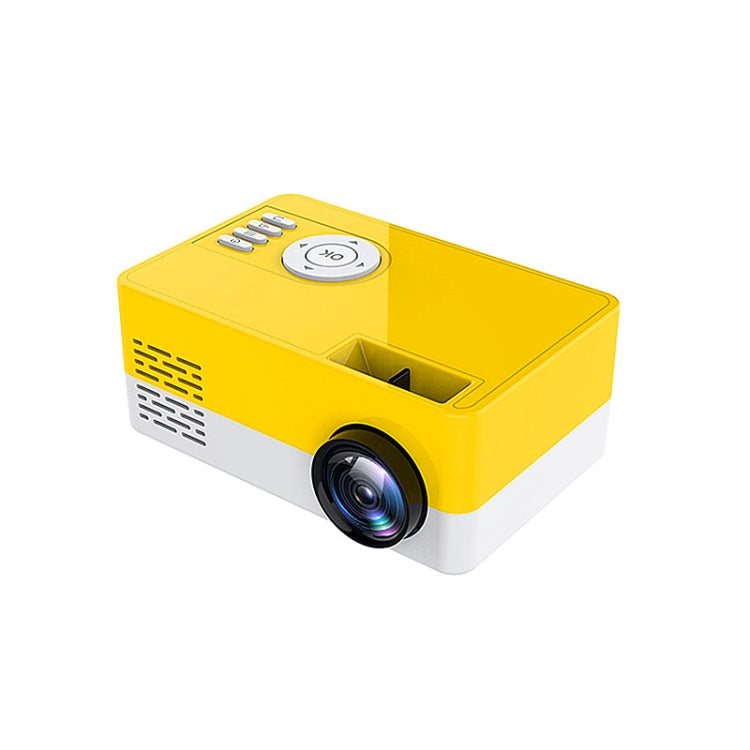 S261/J16 Home Mini HD 1080P Portable LED Projector, Support TF Card / AV / U Disk, Plug Specification:EU Plug(Yellow White) - Mini Projector by PMC Jewellery | Online Shopping South Africa | PMC Jewellery | Buy Now Pay Later Mobicred