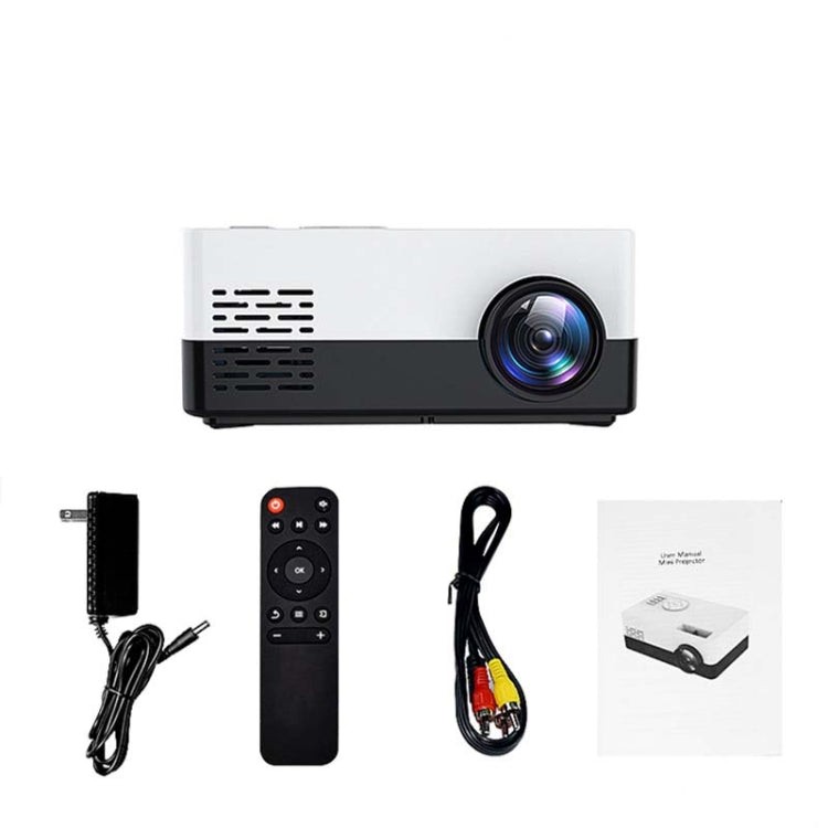 S261/J16 Home Mini HD 1080P Portable LED Projector, Support TF Card / AV / U Disk, Plug Specification:UK Plug(Pink White) - free shipping - PMC Jewellery - Order now!