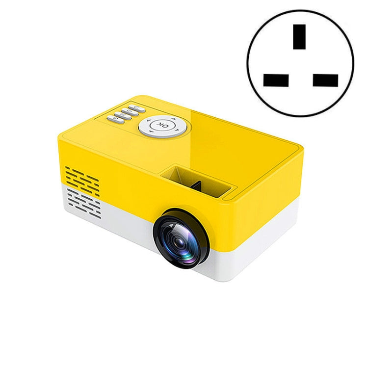 S261/J16 Home Mini HD 1080P Portable LED Projector, Support TF Card / AV / U Disk, Plug Specification:UK Plug(Yellow White) - free shipping - PMC Jewellery - Order now!