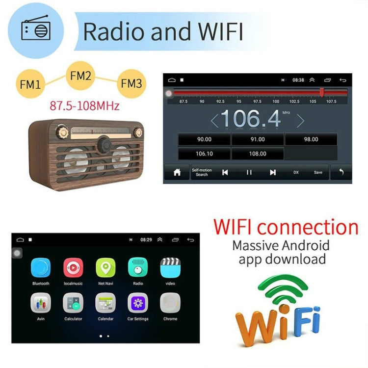 Universal Machine Android Smart Navigation Car Navigation DVD Reversing Video Integrated Machine, Size:9inch 1+16G, Specification:Standard - Car DVD by PMC TechLife | Online Shopping South Africa | PMC TechLife | Buy Now Pay Later Mobicred