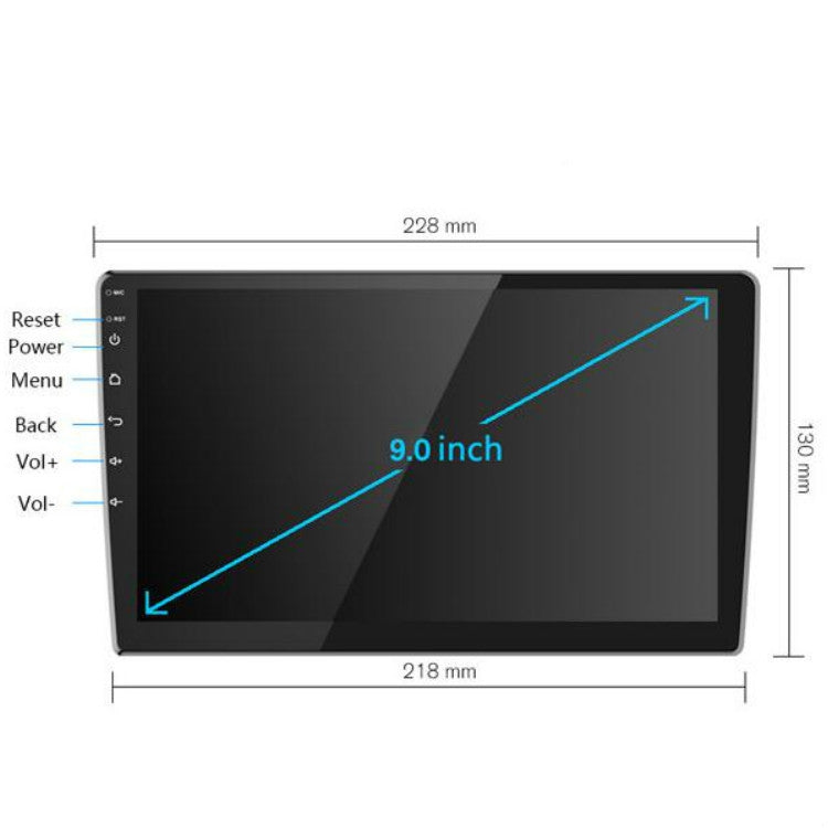Universal Machine Android Smart Navigation Car Navigation DVD Reversing Video Integrated Machine, Size:9inch 2+32G, Specification:Standard - Car DVD by PMC TechLife | Online Shopping South Africa | PMC TechLife | Buy Now Pay Later Mobicred