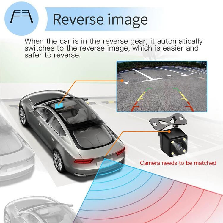 Universal Machine Android Smart Navigation Car Navigation DVD Reversing Video Integrated Machine, Size:9inch 2+16G, Specification:Standard+4 Lights Camera - Car DVD by PMC TechLife | Online Shopping South Africa | PMC TechLife | Buy Now Pay Later Mobicred