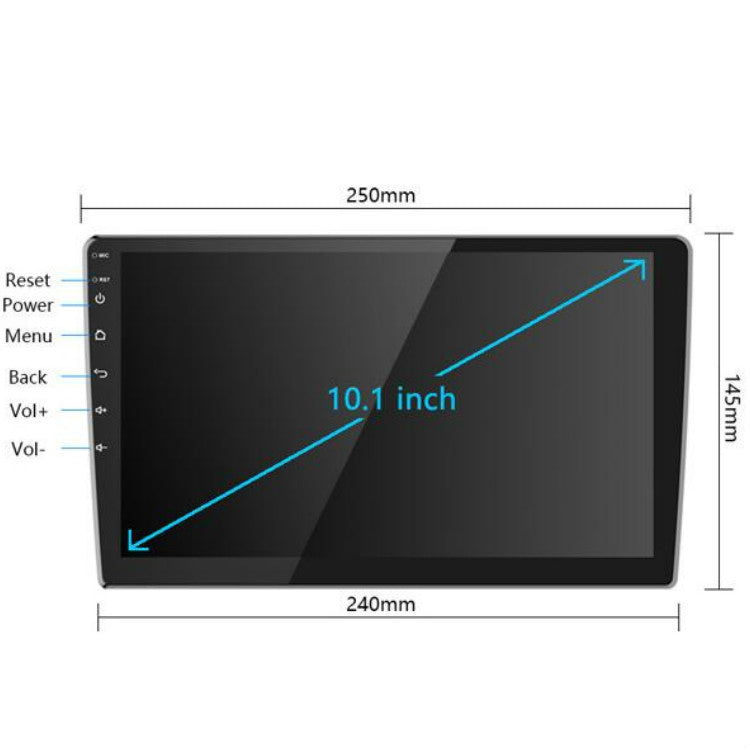 Universal Machine Android Smart Navigation Car Navigation DVD Reversing Video Integrated Machine, Size:10inch 2+32G, Specification:Standard+8 Lights Camera - Car DVD by PMC TechLife | Online Shopping South Africa | PMC TechLife | Buy Now Pay Later Mobicred