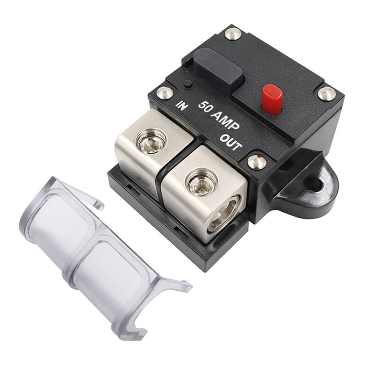 50A Auto Circuit Breaker Car Audio Fuse Holder Power Insurance Automatic Switch(Black) - Fuse by PMC TechLife | Online Shopping South Africa | PMC TechLife | Buy Now Pay Later Mobicred