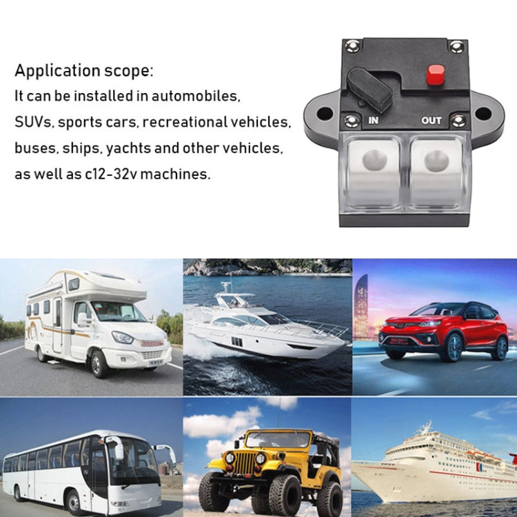 50A Auto Circuit Breaker Car Audio Fuse Holder Power Insurance Automatic Switch(Black) - Fuse by PMC TechLife | Online Shopping South Africa | PMC TechLife | Buy Now Pay Later Mobicred