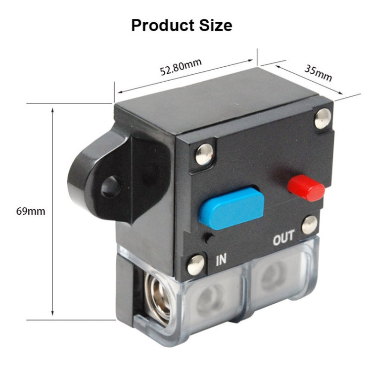 60A Auto Circuit Breaker Car Audio Fuse Holder Power Insurance Automatic Switch(Blue) - Fuse by PMC TechLife | Online Shopping South Africa | PMC TechLife | Buy Now Pay Later Mobicred