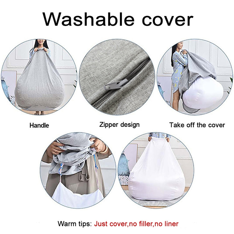 Lazy Sofa Bean Bag Chair Fabric Cover, Size: 70x80cm(Brown) - Sofa Covers & Chair Covers by PMC TechLife | Online Shopping South Africa | PMC TechLife