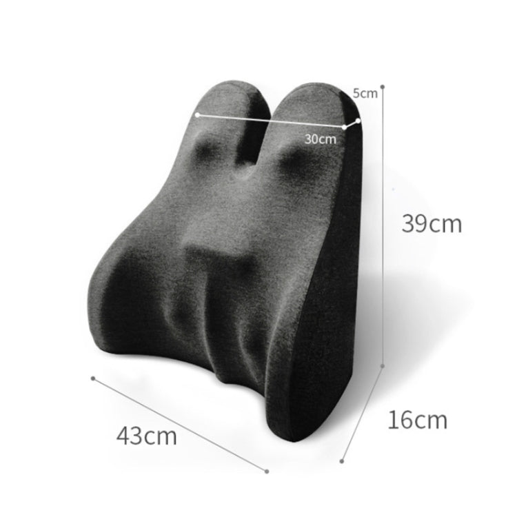 Car Seat Lumbar Support Cushion Memory Foam Office Lumbar Cushion, Size: Bandage(Light Gray) - Seat Accessories by PMC TechLife | Online Shopping South Africa | PMC TechLife | Buy Now Pay Later Mobicred