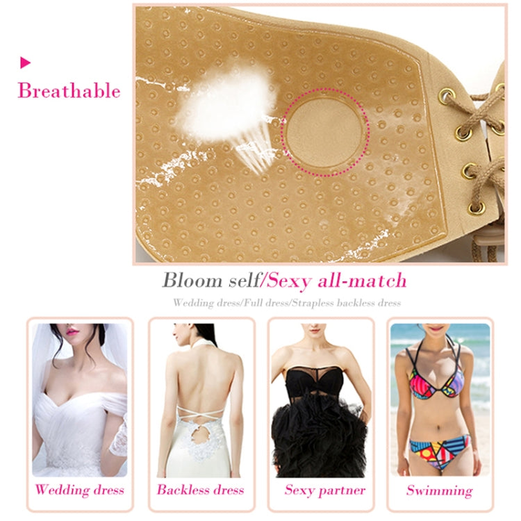 Women Self-Adhesive Strapless Bandage Blackless Solid Bra Silicone Underwear Invisible Bra, Size:S (T Black) - free shipping - PMC TechLife - Order now!