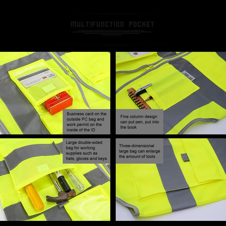 Multi-pockets Safety Vest Reflective Workwear Clothing, Size:L-Chest 118cm(Orange) - Reflective Safety Clothing by PMC Jewellery | Online Shopping South Africa | PMC Jewellery | Buy Now Pay Later Mobicred