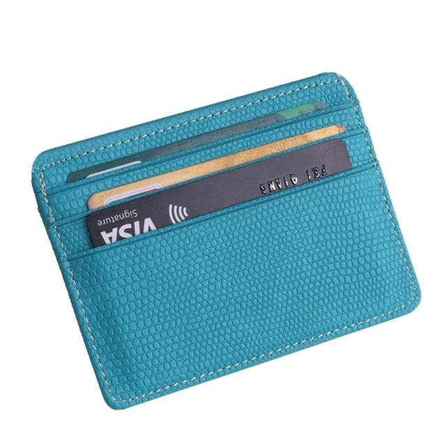 Lizard Pattern PU Leather Bank Card Set Card Package(Sky Blue) - Card & Passport Bags by PMC TechLife | Online Shopping South Africa | PMC TechLife | Buy Now Pay Later Mobicred