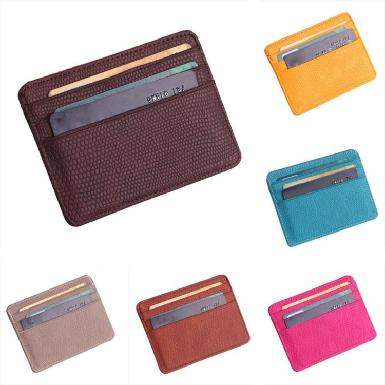 Lizard Pattern PU Leather Bank Card Set Card Package(Orange) - Card & Passport Bags by PMC TechLife | Online Shopping South Africa | PMC TechLife | Buy Now Pay Later Mobicred