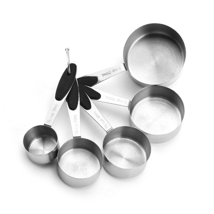 5 in 1 Stainless Steel Measuring Spoon Set Coffee Spoon Baking Kitchen Gadget, Style:Measuring Cup(Black) - Coffee Tools by PMC TechLife | Online Shopping South Africa | PMC TechLife | Buy Now Pay Later Mobicred