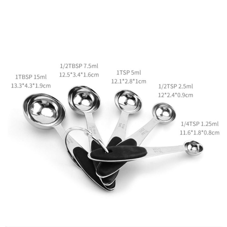 5 in 1 Stainless Steel Measuring Spoon Set Coffee Spoon Baking Kitchen Gadget, Style:Measuring Spoon(Color) - Coffee Tools by PMC TechLife | Online Shopping South Africa | PMC TechLife | Buy Now Pay Later Mobicred