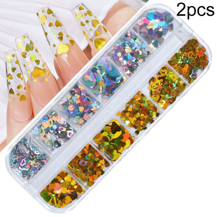 2 PCS Nail Art Butterfly Laser Symphony Sequins, Specification:19 - Nail Stickers by PMC Jewellery | Online Shopping South Africa | PMC Jewellery