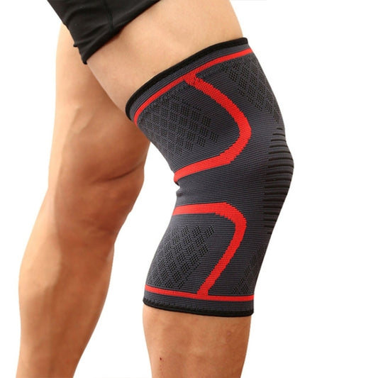 Comfortable Breathable Elastic Nylon Sports Knit Knee Pads, Size:M(Red) - Sports Safety by PMC Jewellery | Online Shopping South Africa | PMC Jewellery | Buy Now Pay Later Mobicred