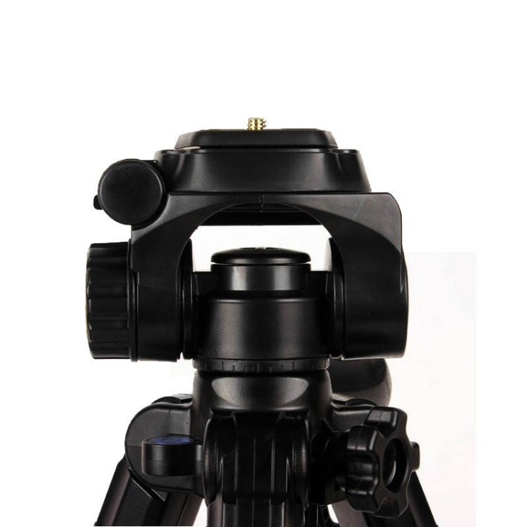 Q111 4-Section Folding Legs Live Broadcast Aluminum Alloy Tripod Mount with Three-dimensional Damping Tripod Heads(Red) - Tripods by PMC TechLife | Online Shopping South Africa | PMC TechLife | Buy Now Pay Later Mobicred