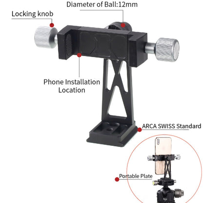 CP-3 Rotating All Metal Tripod Fixing Clip Mobile Phone Live Brackt for 4.5-7.3 inch Phones - Stand by PMC Jewellery | Online Shopping South Africa | PMC Jewellery | Buy Now Pay Later Mobicred