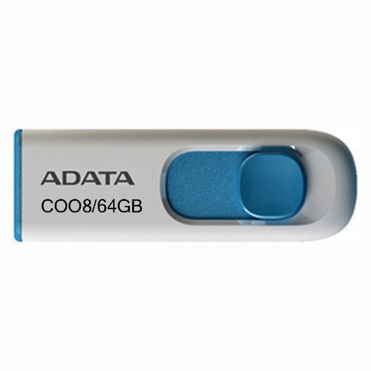 ADATA C008 Car Office Universal Usb2.0 U Disk, Capacity: 64GB(Blue) - USB Flash Drives by ADATA | Online Shopping South Africa | PMC Jewellery | Buy Now Pay Later Mobicred