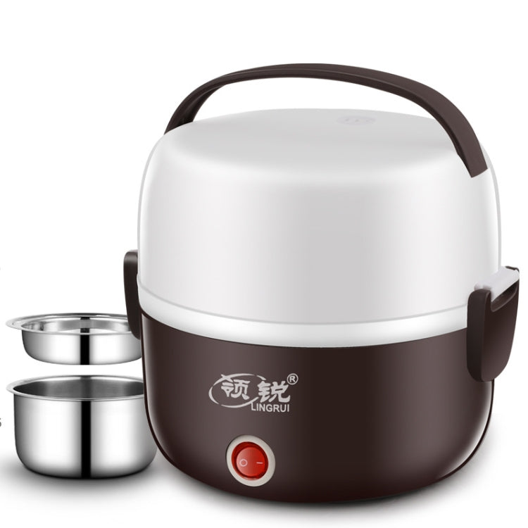 LINGRUI Multi-Function Electric Lunch Box Electric Heating Insulation Cooking Mini Rice Cooker, CN Plug, Specification:Double Layer(Purple) - free shipping - PMC TechLife - Order now!