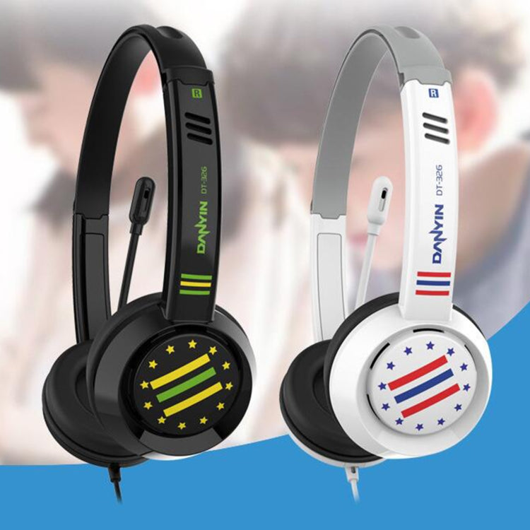 DANYIN DT326 Head-mounted Desktop Computer Children Learning Wire Headset with Microphone, Cable Length:1.8m, Style:Single Hole Four-level(Black) - free shipping - PMC TechLife - Order now!