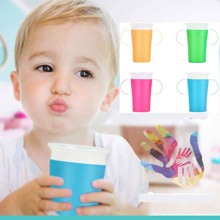 360 Degrees Rotated Baby Learning Drinking Cup With Double Handle Flip(Pink) - Cups & Silicone Nipple by PMC TechLife | Online Shopping South Africa | PMC TechLife | Buy Now Pay Later Mobicred
