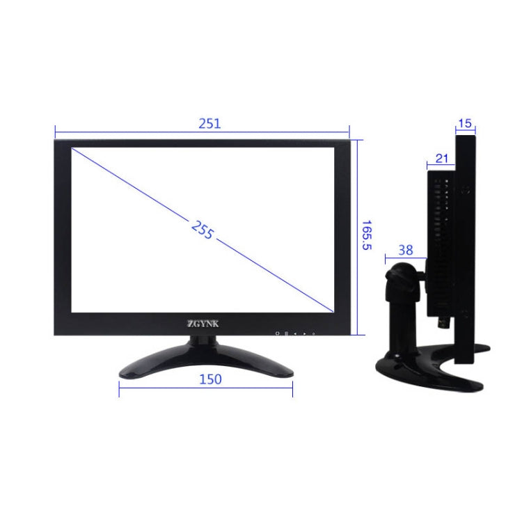 ZGYNK B1042 Portable High-Definition Metal Computer Monitor Display, Size:10.1 inch VGA AV HDMI BNC - LCD Monitors by ZGYNK | Online Shopping South Africa | PMC Jewellery | Buy Now Pay Later Mobicred