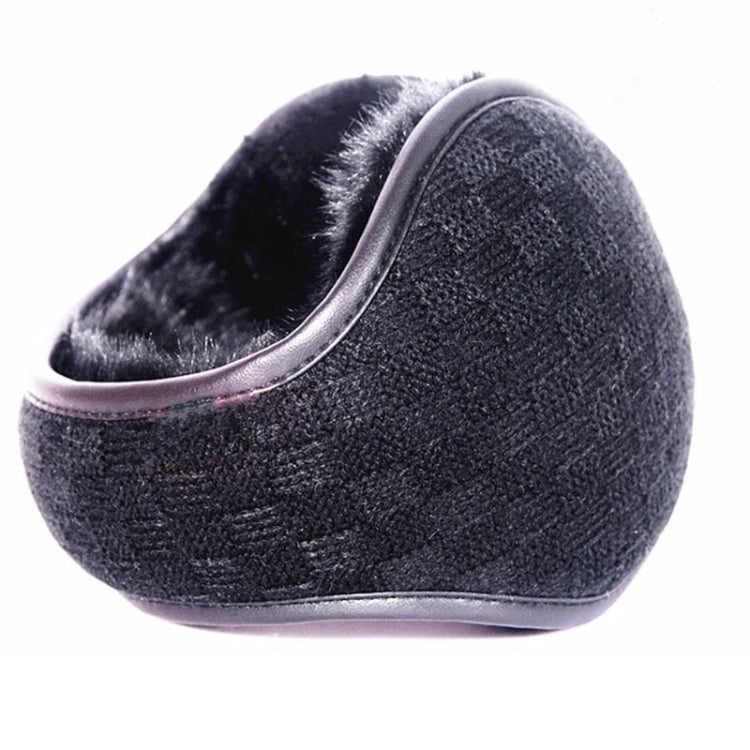 Winter Warm Wool Ear Bag Back-Wearing Foldable Plush Earmuffs, Size:Free Size(Black Wool Square) - Bomber Hats by PMC Jewellery | Online Shopping South Africa | PMC Jewellery