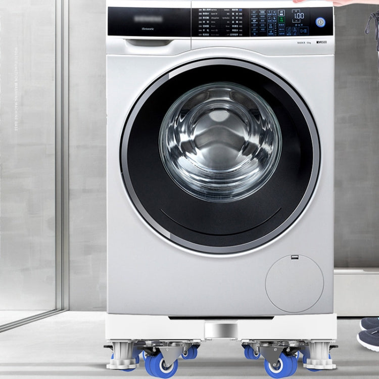 Double Tubes 8 Wheels + 4 Legs Adjustable Stainless Steel Refrigerator Bracket Washing Machine Base Bracket - free shipping - PMC TechLife - Order now!