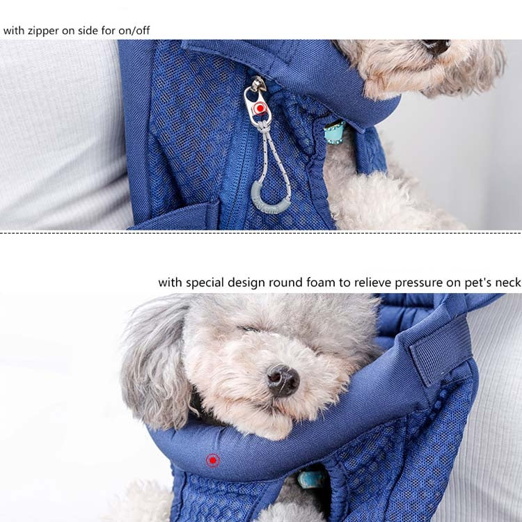Doglemi Pet Outing Backpack Dog Shoulder Chest Bag Breathable Mesh Dog Cat Bag, Size:L(Blue) - free shipping - PMC TechLife - Order now!