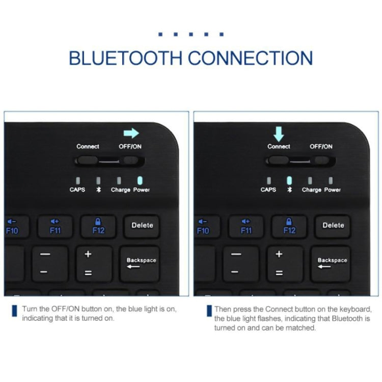 YS-001 7-8 inch Tablet Phones Universal Mini Wireless Bluetooth Keyboard, Style:Only Keyboard(White) - Universal Keyboard by PMC TechLife | Online Shopping South Africa | PMC TechLife | Buy Now Pay Later Mobicred