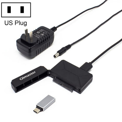 Olmaster External Notebook Hard Drive Adapter Cable Easy Drive Cable USB3.0 to SATA Converter, Style:Hard Disk + Type-C Adapter, Size:3.5 Inch (US Plug) - eSATA & SATA & IDE by Olmaster | Online Shopping South Africa | PMC Jewellery | Buy Now Pay Later Mobicred