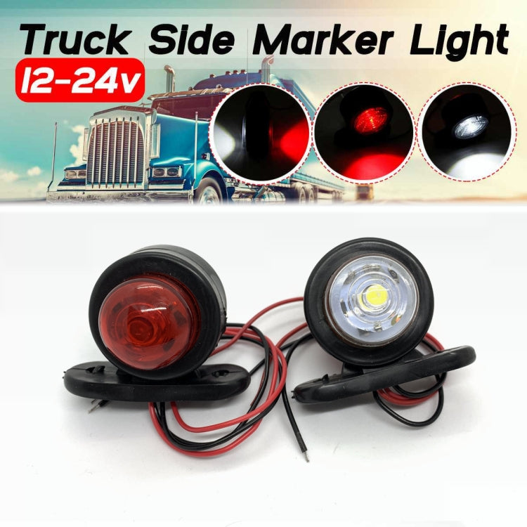 2 PCS X9 12-24V Mini Double-Sided Red And White Truck Side Lights Modified Special Side Lights - Clearance Lights by PMC Jewellery | Online Shopping South Africa | PMC Jewellery | Buy Now Pay Later Mobicred