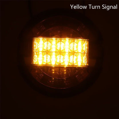 4 Inch 20 LEDs10-30V Wide Pressure Truck Tail Light 20LED Round Truck Tail Light Bread Light(Yellow) - Brake Lights by PMC Jewellery | Online Shopping South Africa | PMC Jewellery | Buy Now Pay Later Mobicred