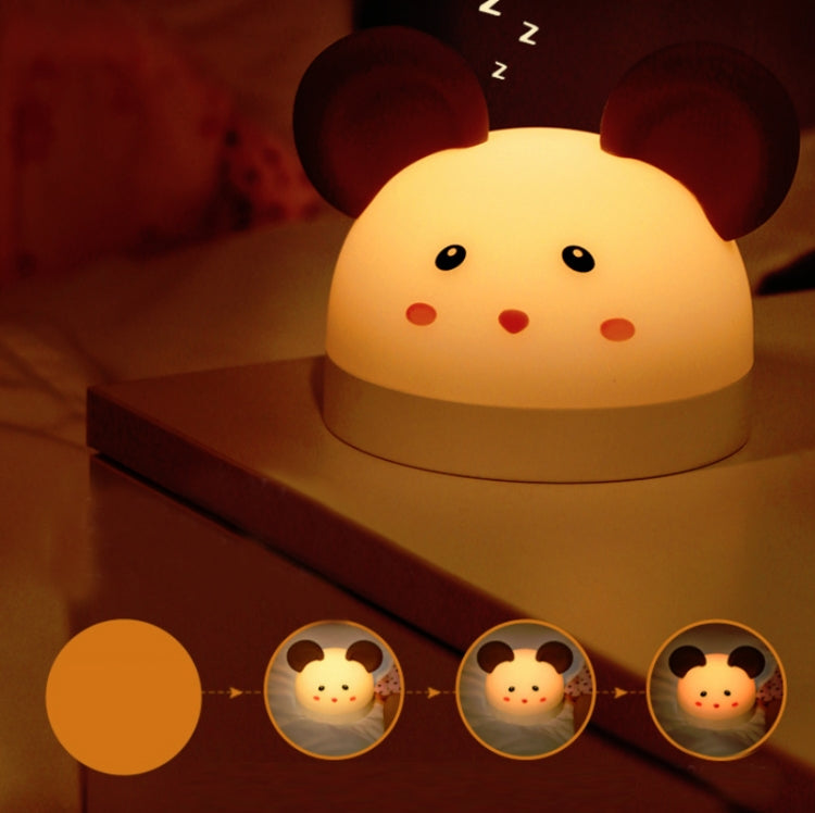 Cute Mouse Silicon Night Light with Electronic Alarm Clock Function Bedside Sleeping Desk Lamp Learning Clock - Night Lights by PMc TechLife | Online Shopping South Africa | PMc TechLife | Buy Now Pay Later Mobicred