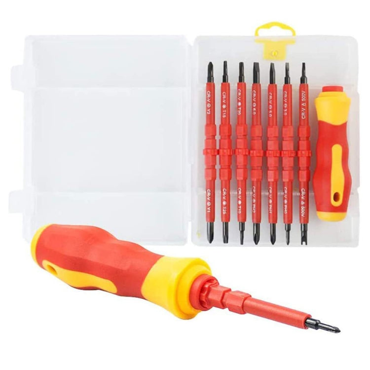 7 in 1 Bit Insulation Multipurpose Repair Tool Screwdriver Set(Red) - Screwdriver Set by PMC TechLife | Online Shopping South Africa | PMC TechLife | Buy Now Pay Later Mobicred