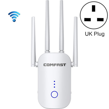 COMFAST CF-WR758AC Dual Frequency 1200Mbps Wireless Repeater 5.8G WIFI Signal Amplifier, UK Plug - Broadband Amplifiers by COMFAST | Online Shopping South Africa | PMC Jewellery | Buy Now Pay Later Mobicred