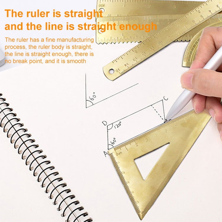 Brass Retro Drawing Ruler Measuring Tools, Model: 0-15cm Ruler - free shipping - PMC TechLife - Order now!