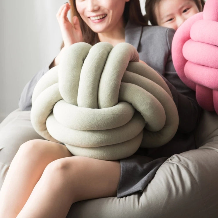 Hand-Made Knotted Ball Pillow, Size: Diameter: 25~30cm(Skin Powder) - free shipping - PMC TechLife - Order now!