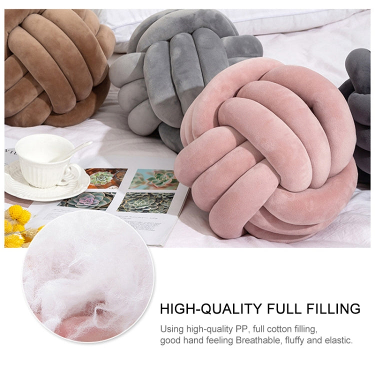 Hand-Made Knotted Ball Pillow, Size: Diameter: 25~30cm(Matcha) - free shipping - PMC TechLife - Order now!