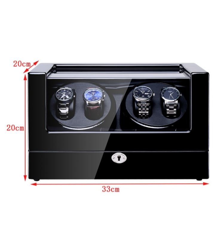Electric Motor Rotating Watch Box Automatic Mechanical Watch Shaker, US / EU / UK Plug(Black & White) - free shipping - PMC TechLife - Order now!