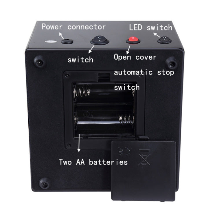 Electric Motor Rotating Watch Box Automatic Mechanical Watch Shaker, US / EU / UK Plug(Black & White) - free shipping - PMC TechLife - Order now!
